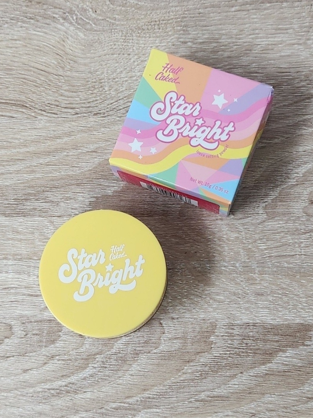 HALF CAKED Star Bright Loose Setting Powder in Translucent 1.0 New in Box .35 oz